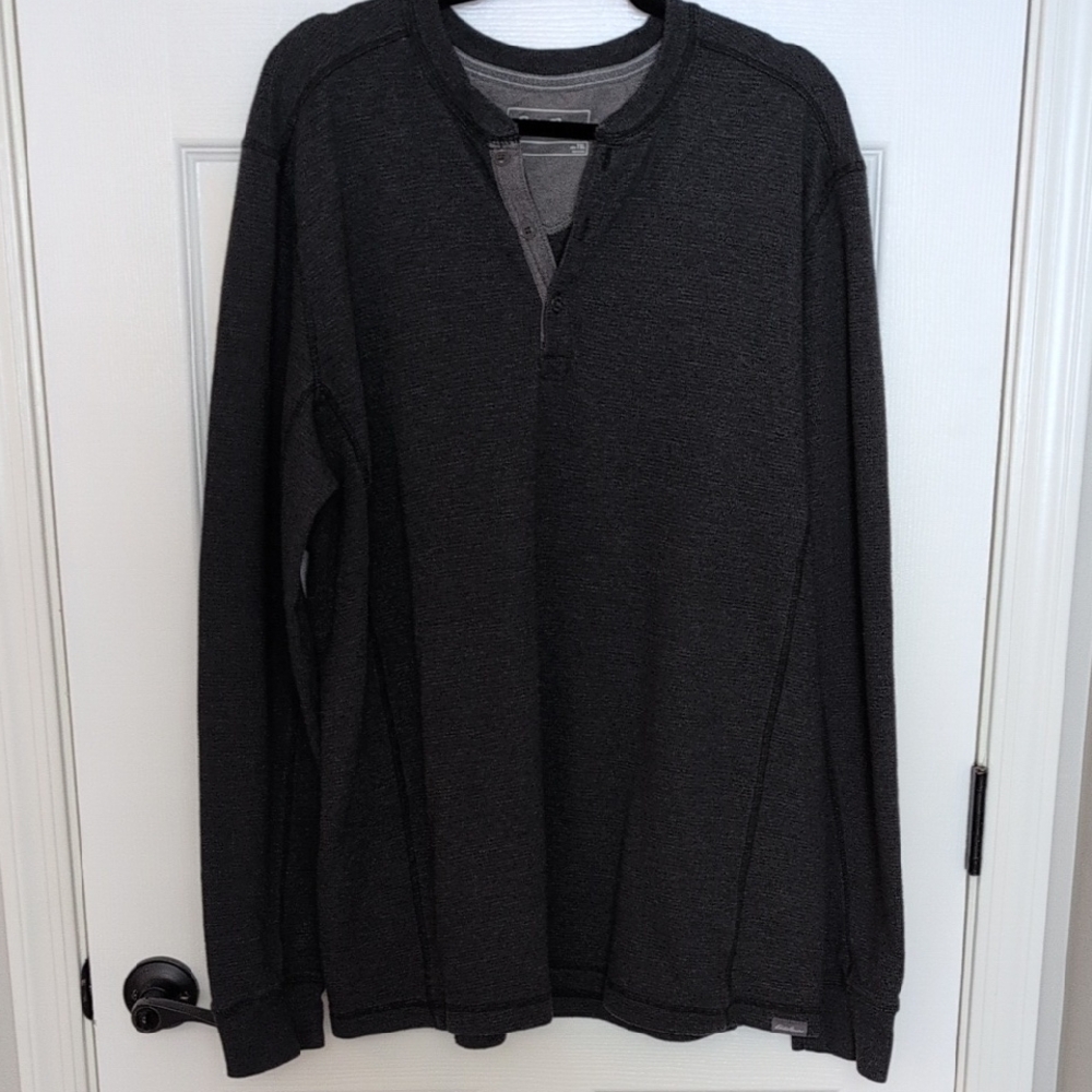 Eddie Bauer Charcoal Grey Henley Shirt